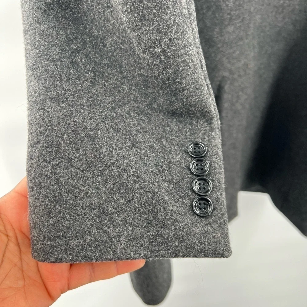 J Crew grey wool blend coat jacket size 42S